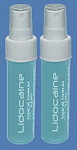toplical lidocaine spray for hair removal procedures