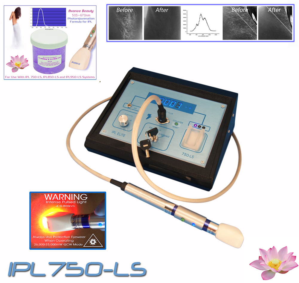 IPL750-LS Photorejuvenation Filtered Gel Kit 505-670nm with Beauty Treatment Machine, System, Device.  642057128667