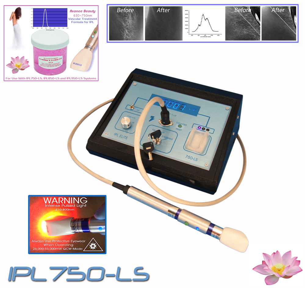 IPL750-LS Vascular Vein Gel Kit 630-750nm with Beauty Treatment Machine, System, Device.  642057128650