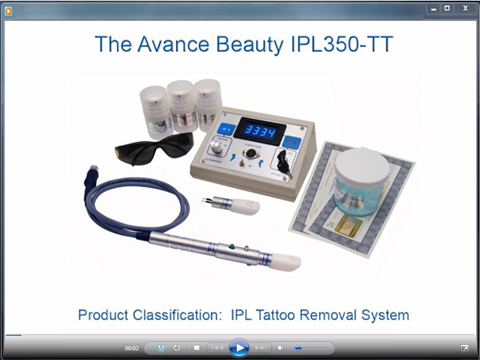 IPL350-TT Tattoo Reduction Equipment Demonstration Video Download Thumbnail
